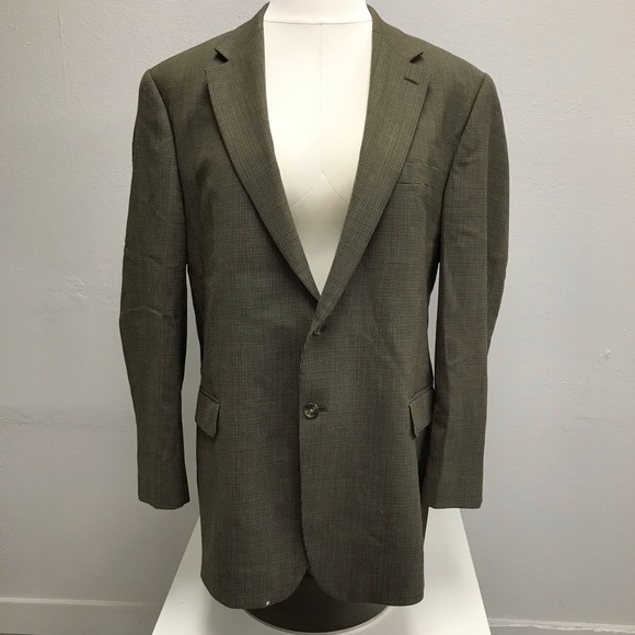 Chaps Brown Houndstooth Blazer - size 48L